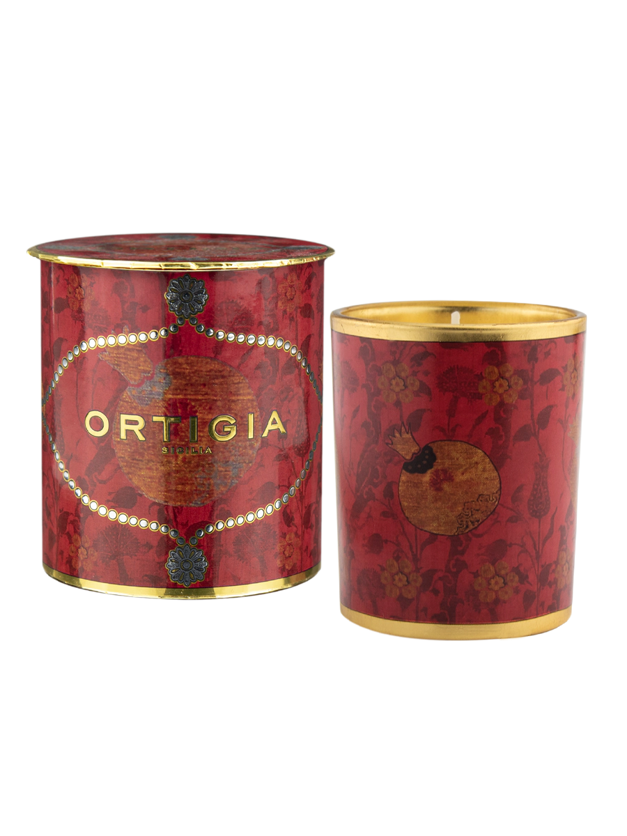 MELOGRANO CANDELA DECORATA ORTIGIA SICILIA