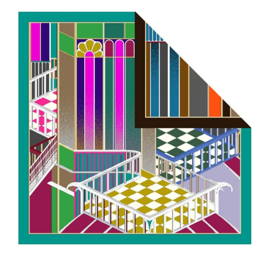 FOULARD 100% SETA DOPPIA STAMPA BARBIERI LARIOSETA