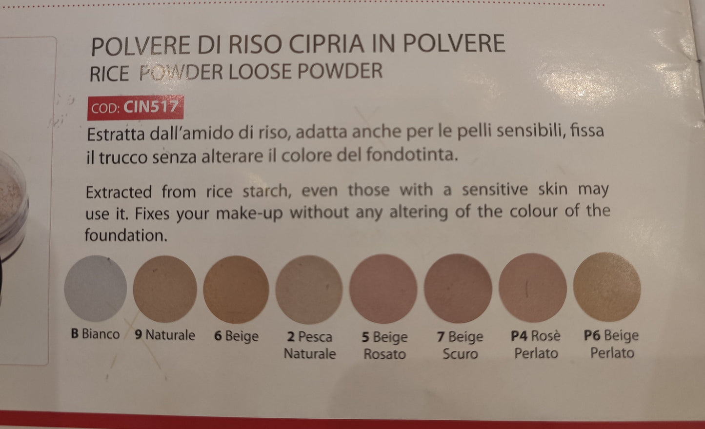 POLVERE DI RISO CINECITTÀ MAKE-UP
