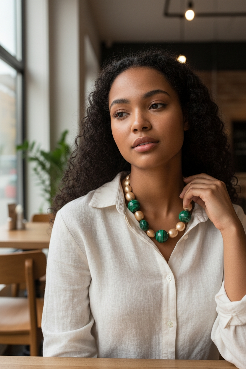 GIROCOLLO BOULE GOLD E SMERALDO