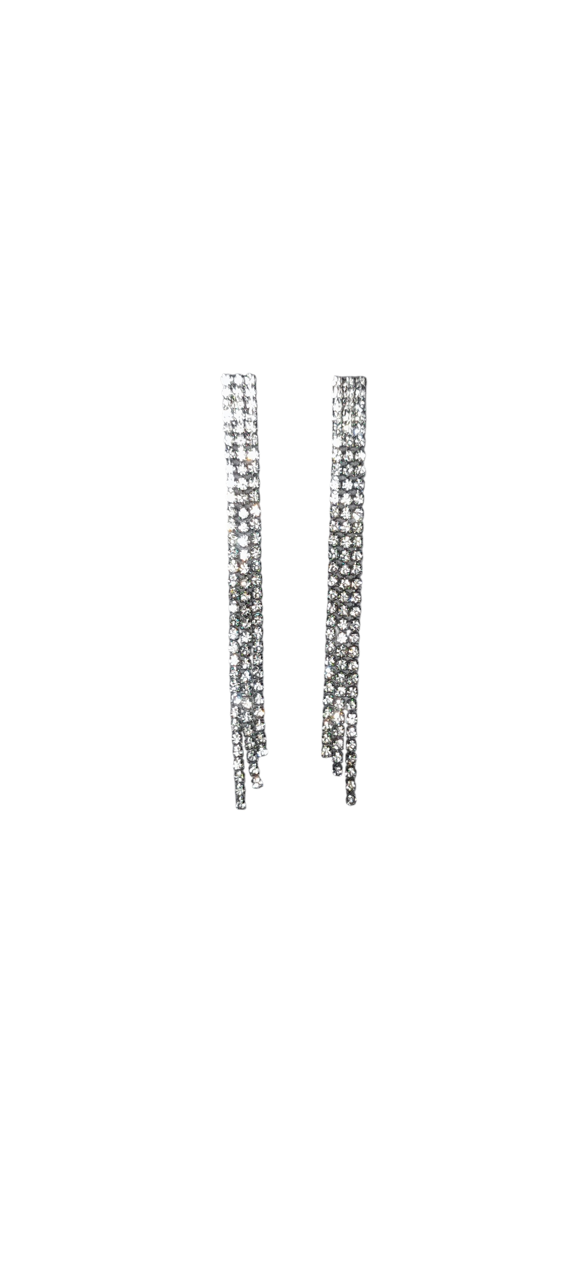 ORECCHINI STRASS BIANCHI PENDENTI