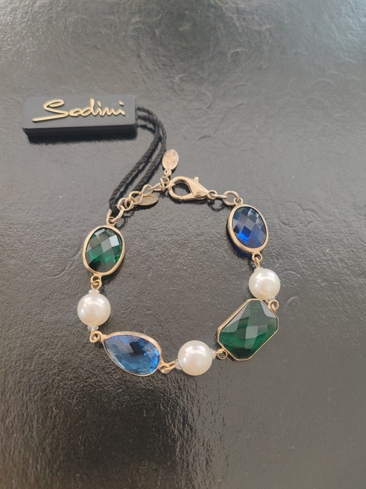BRACCIALE SODINI CATENA PIETRE E PERLE