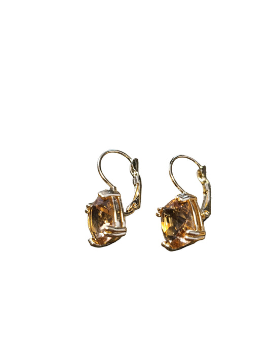 SODINI ORECCHINI A MONACHELLA SQUARE PIETRA  BEIGE/ GIALLA