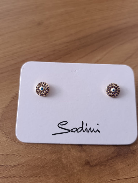Orecchini Sodini Tondi con strass