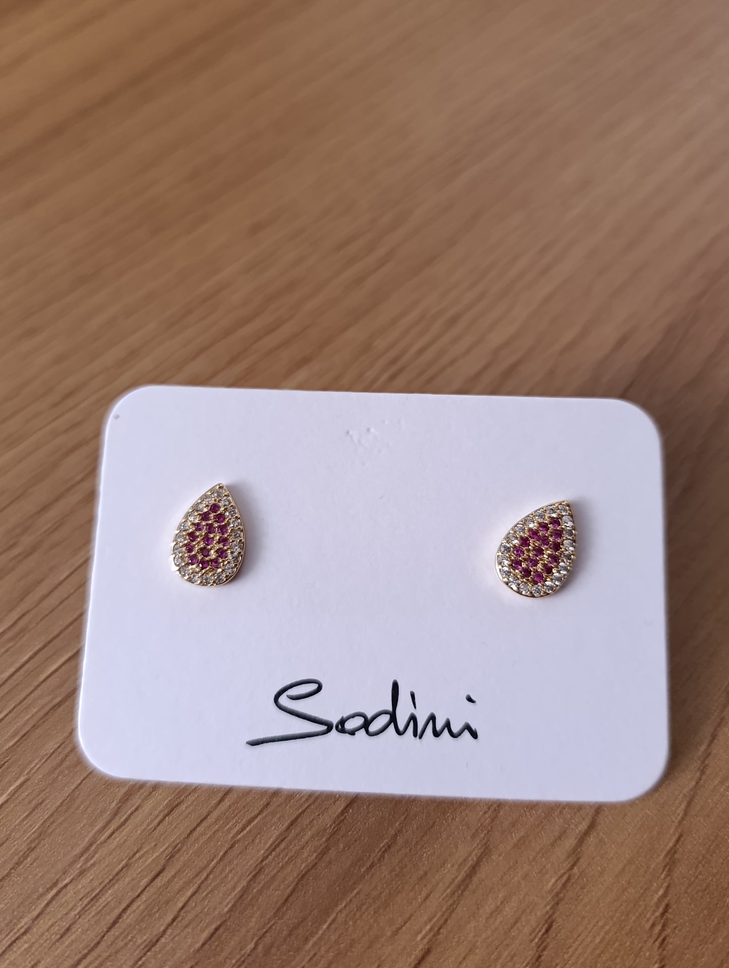Orecchini Sodini Goccia con Strass