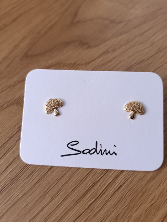 Orecchini Sodini Funghetto Gold con strass