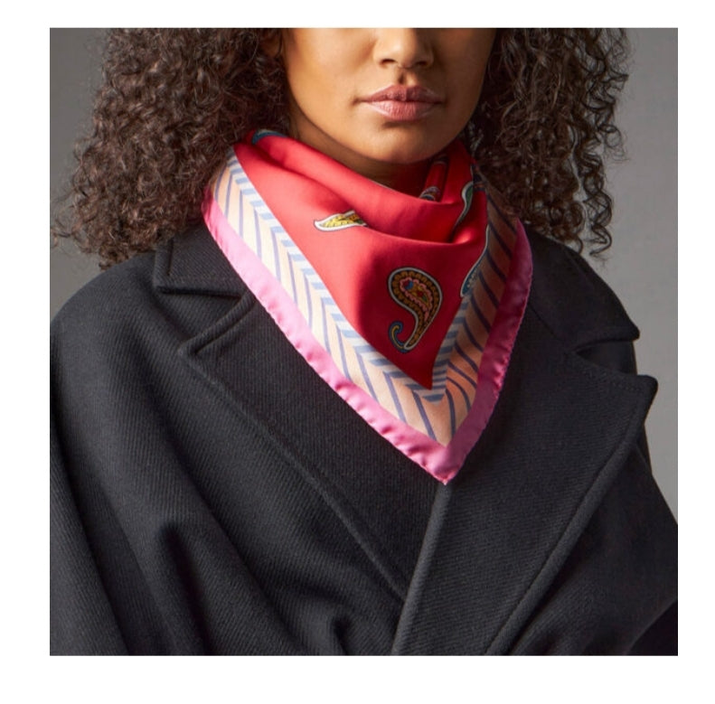 FOULARD 100% SETA DOPPIA STAMPA BARBIERI LARIOSETA